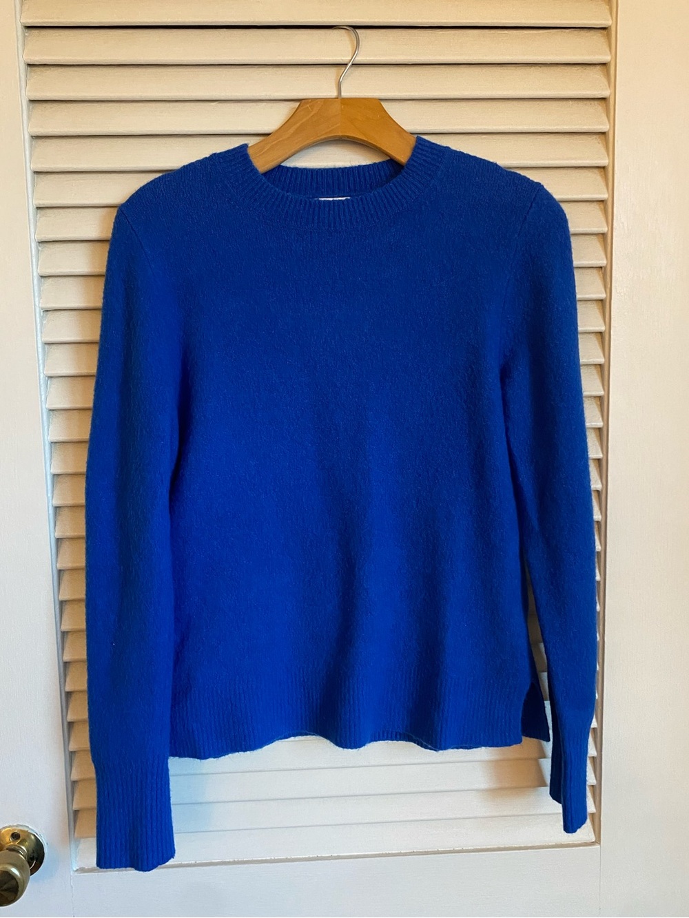 J. Crew Extra-Soft Blue Crewneck Sweater